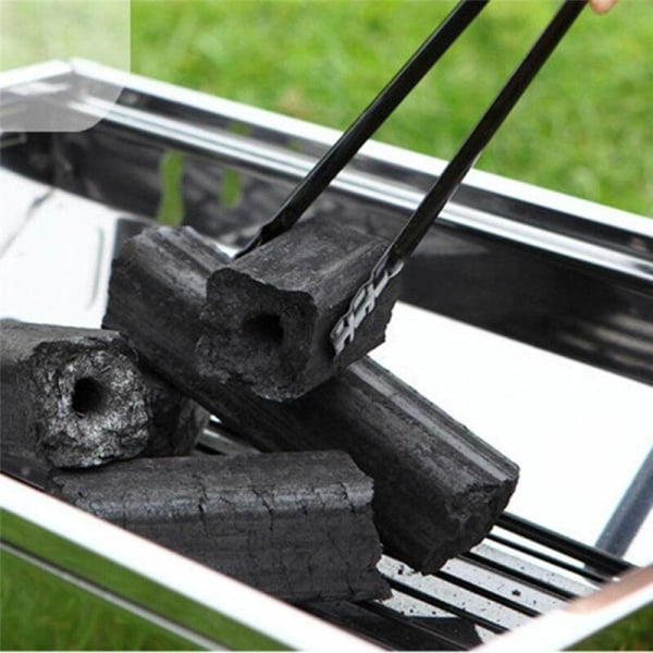 Udendørs BBQ Værktøj Lang kultænger Kultænger Barbecue Grill Carbon Clip - Sort, fri str.