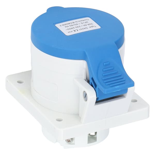 3-polig 2P+E Industrikontakt IP44 Vattentät Infälld Montering Aviation Socket AC 220-240V 32A