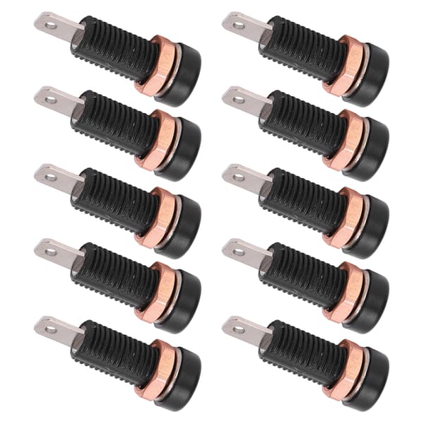 10 stk. 4 mm Banan Jack Socket Mount Bindingsstolpe Konnektor Adapter Panel Sort til Elektroniske Instrumenter