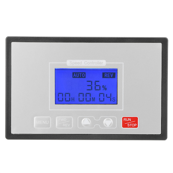 60A 10-55V DC Børstemotor Hastighetskontroller Digital LCD Sakte Start Stopp Timer Reversibel