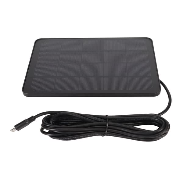 IP65 Vandtæt Solpanel Kamera Oplader 5V 4W Høj Effektivitet Micro USB C Sort