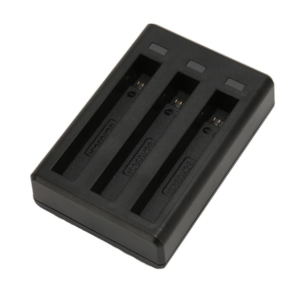 3-kanals kamerabatteriladerhub med 3 stk. 1700mAh batterierstatning Type C-kabel