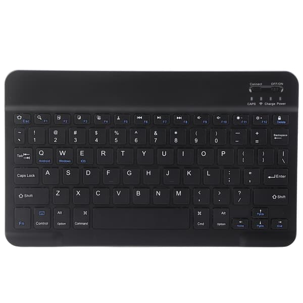 Trådløst Bluetooth-tastatur 10 tommer Letvægts UltraWide Kompatibel Android iOS Windows Sort