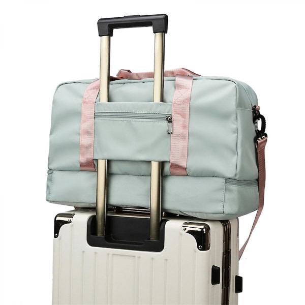 Resoberoende Skofack Förvaring Bagage Handbagage Stor handaxel Duffel Lätt bärbar väska Grön