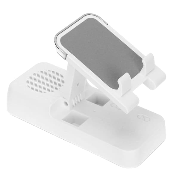 Bluetooth Högtalartelefonhållare Vikbar Portabel Hög Effekt Vit