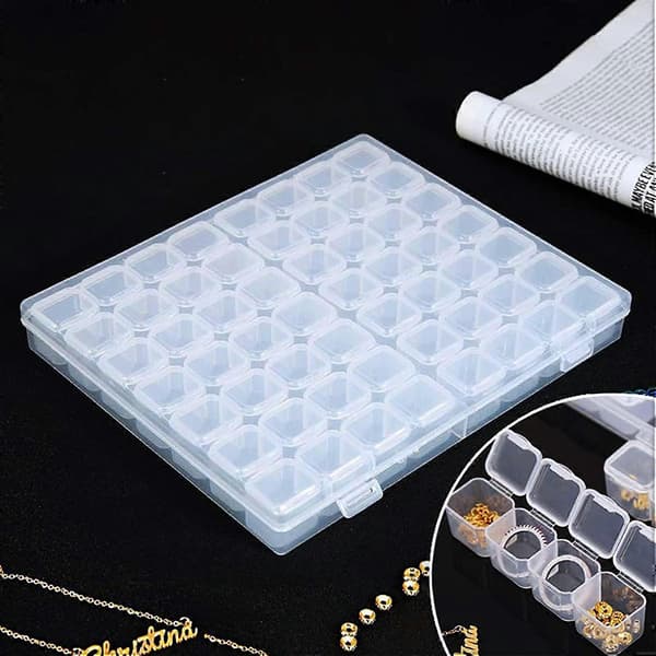 Diamantmaling Tilbehørsboks 56 Gitre Diamantbroderi Sorteringsboks