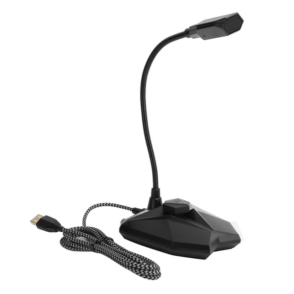 G35 Kablet Computermikrofon Kondensator RGB-indikator Live Chat Mikrofon Kompatibel Windows 10 8 7 Vista Sort