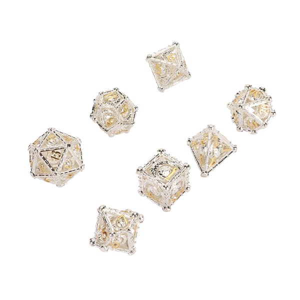 7 stk. Multi Sided Terningesæt Komfortabel Håndfølelse Stærk Slidstærk Hul Polyhedral Terning