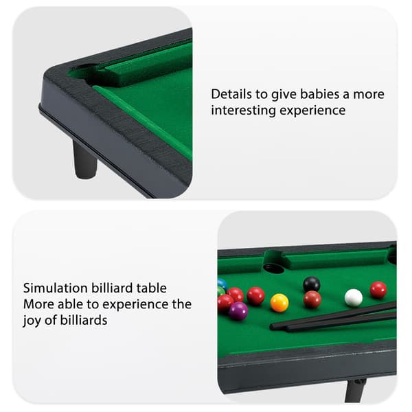 Interaktivt Mini Billiardbord Spillsett for Skrivebordsdekorasjon