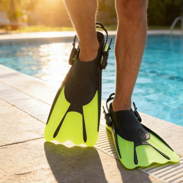 Dykkerfinner Lette Snorkelfinner Svømmeføtter for Menn Kvinner Green Small