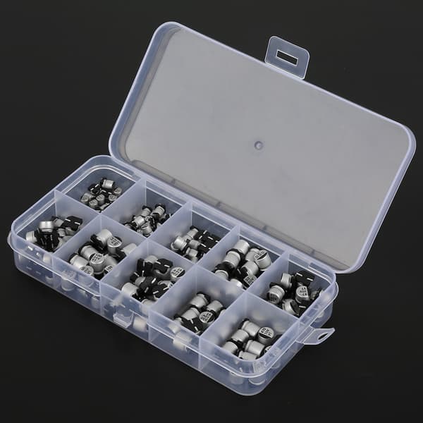 200 st 10-50V SMD Elektrolytkondensatorer Set 1uF 470uF E Cap Kondensator Sortiment