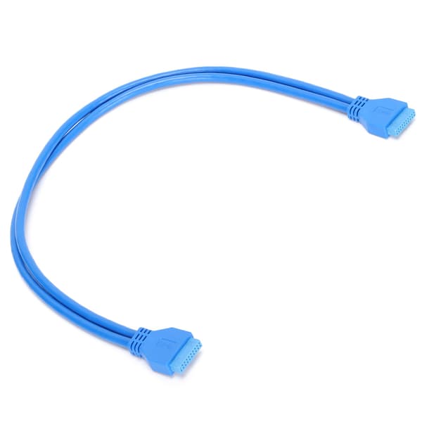 USB 3.0 20 Pin Han til Han Forlængerkabel 50cm Kompatibel USB 2.0 1.1