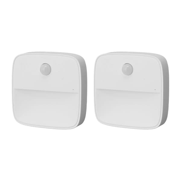 2st Mini Varmvit LED Rörelsesensor Nattlampa EU-kontakt 100‑240V för Sovrum Kök