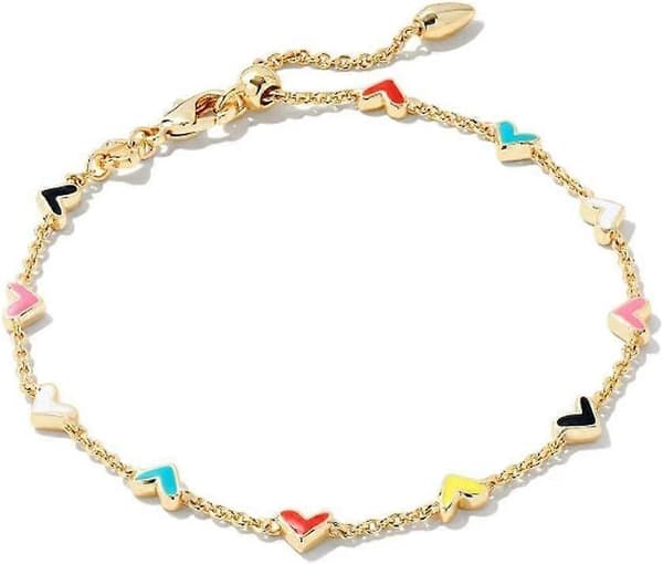 Haven Heart Gullkjede Armbånd i Multi Mix, Motesmykker for Kvinner