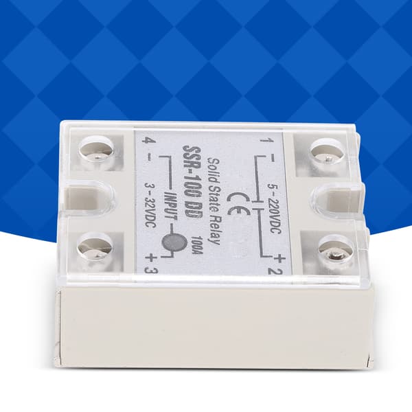 Solid State Relay DC SSR kosketuksettomalla kytkimellä korkealaatuinen SSR-100DD 5-220VDC