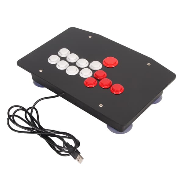 USB 2.0 Arcade Fight Stick med 5 retningsknapper og 8 store handlingsknapper