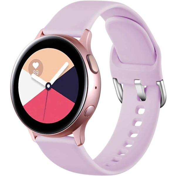 Rem kompatibel med Samsung Galaxy Watch Active / Active2 40mm / 44mm, 20mm bløde silikoneudskiftningsremme, der er kompatible med Samsung Galaxy Watch 42