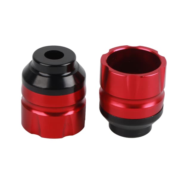 Forgaffelramme Slider CNC Aluminiumlegering Rustsikker Stilfuld Universal Crash Protector til Motorcykel Rød