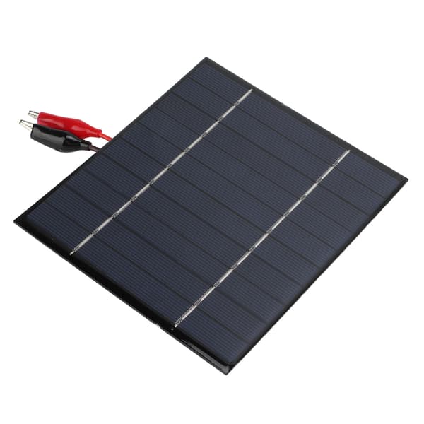 2.5W 5V Mini Solcellepanel Poly Solcellemodul DIY Epoxy Panel med Tigerklemme