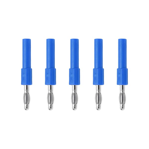 5 stk. 4 mm til 2 mm bananstikadapter Blå Stærk forbindelse God ledningsevne