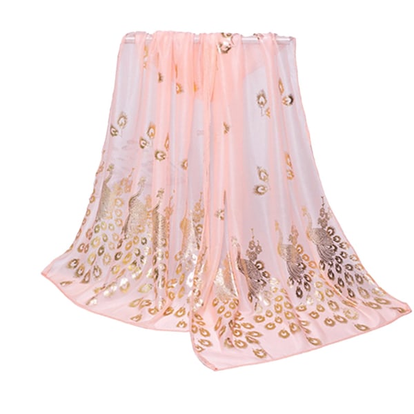 Sinknap Chiffong Scarf Snygg praktisk skönhet Girl Wrap sjal för dagligt bruk Light Pink