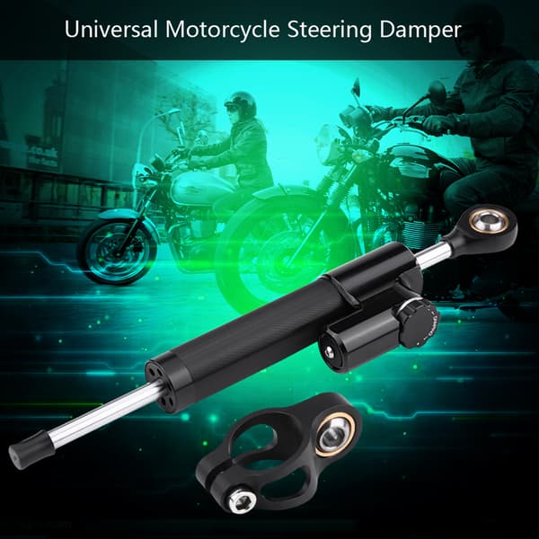 Universal Motorcykel Styrdämpare Stabilisator Linjär Omvänd Säkerhetskontroll i Aluminium