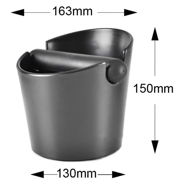 Kaffe Knocking Grounds Box ABS Kaffe Dump Bin Kaffegrut Knock Container for Hjem Restaurant 16.3x15x13cm