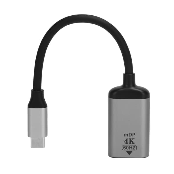 USB C til Mini DisplayPort Adapter 4K 60Hz Kabel for Datamaskin Mobiltelefon