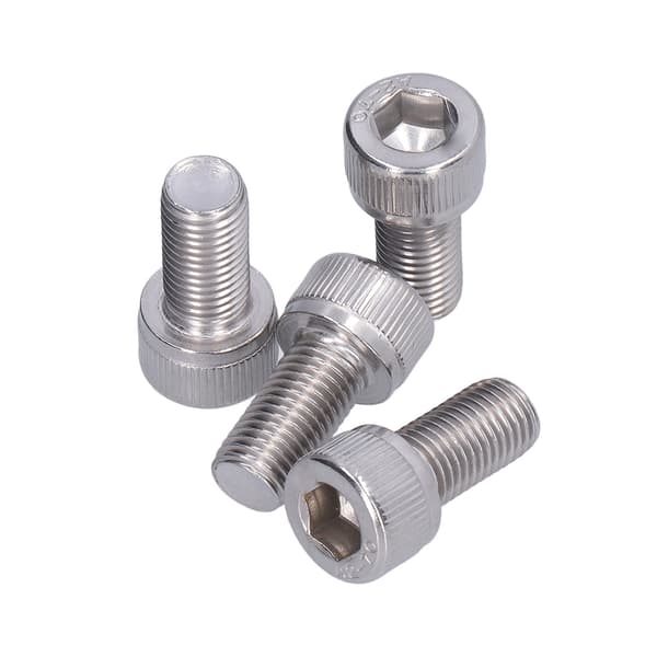 4 stk. M10x20 A2 Rustfrit Stål Sekskantbolt Socket Cap Skrue 1,25 mm Fin Stigning Fastgørelseshardware