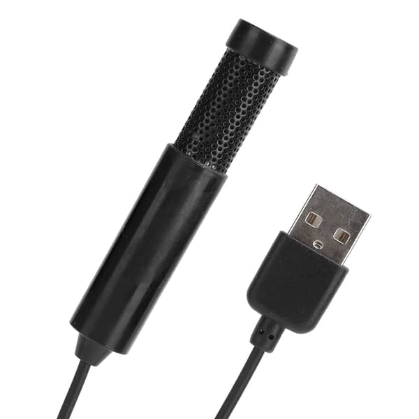 Mini USB Mikrofon til PC Laptop Bærbar Kapacitiv Mikrofon Kompatibel med Windows 7 8 10 OS X MSN Skype Sort