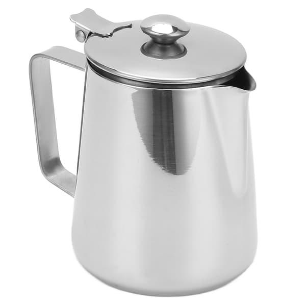 304 Rustfrit Stål Mælkekande 1500ML med Låg til Hjemme Kaffebar