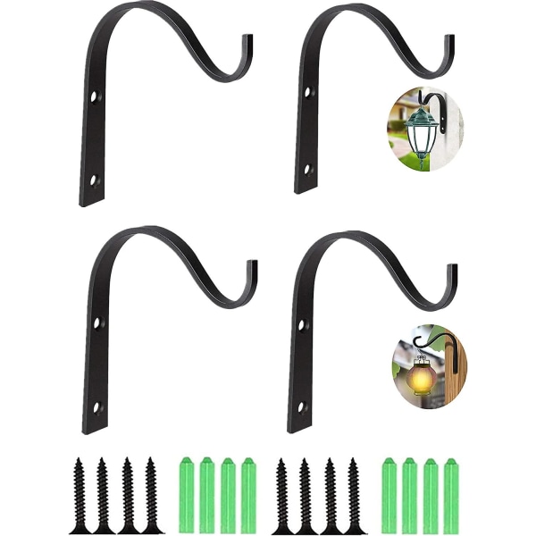 4 kpl kasvikoukut Seinäkoukut ja ripustimet Metalliset takorautaiset ripustuskorinpitimet ripustettaville kasveille Lyhdyt Lintujen syöttölaitteet Tuulikellot