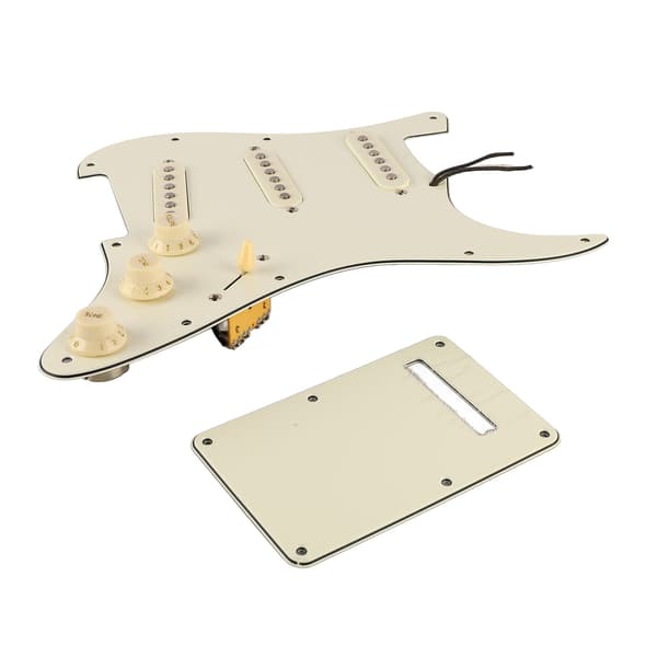 Plektrumskydd Gitarr Scratch Plate Loading Guards med bakre täckplatta för musikinstrumenttillbehör Vit
