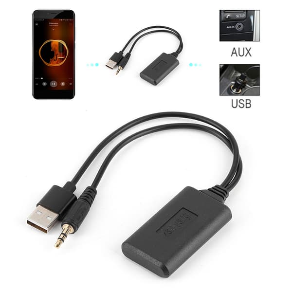 3,5 mm AUX Bluetooth-mottakeradapter Trådløs bilstereo HIFI Stereo Musikk Auto Tilbehør