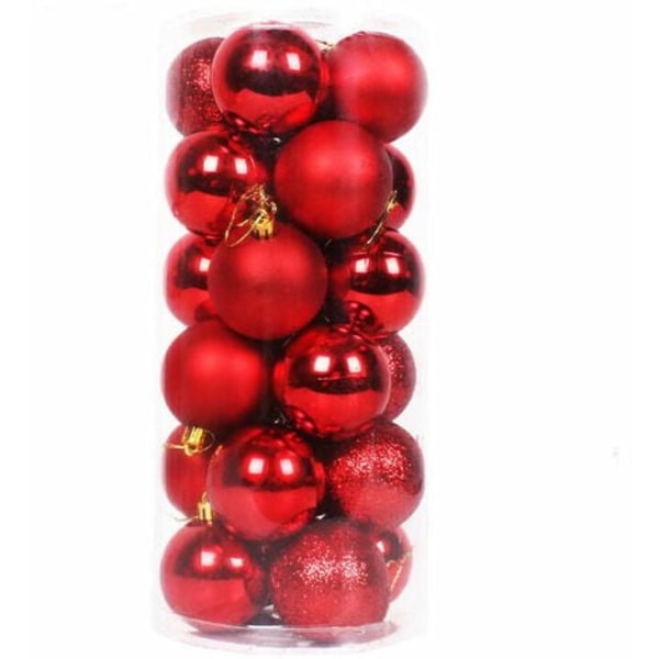 24 stk 1,57" små julekugler ornamenter brudsikre juletræskugler dekorationer til ferie bryllupsfest Deco