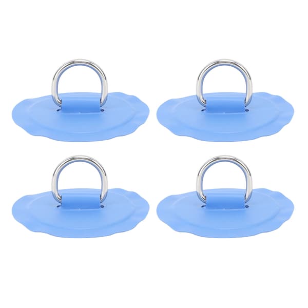 4 stk. D-ring PVC Rund Sterk Rustfritt Stål D-ring Pad for Båt Flyte Padlebrett Blå