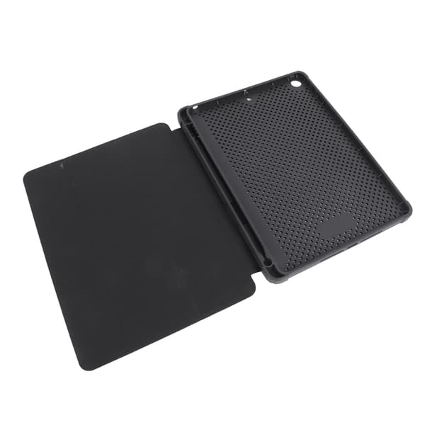 Sort PU-læder Tablet Case med magnetisk lukning, penholder og præcise udskæringer til 10,2\" IOS Tablet