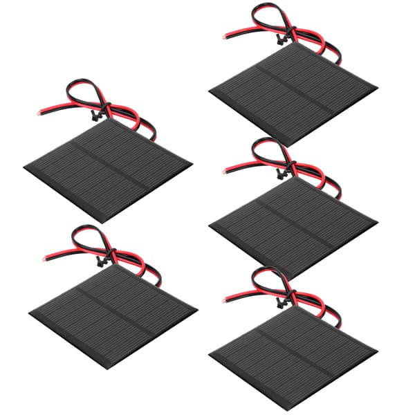 5 stk. Små solpaneler Polysilicium Epoxy Batterimodul 4V 160mA med 30 cm kabel