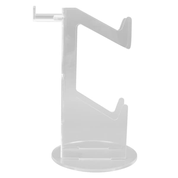 Spilcontrollerholder Akryl Stabil Pladsbesparende Headset Controller Stand til Skrivebord Gave Gennemsigtig og Gennemsigtig Afrundet Bund