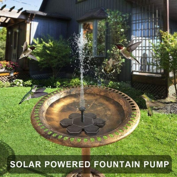 Solfontän, soldammpump utomhusvattenpump Solarpump med monokristallin solpanelsfontän