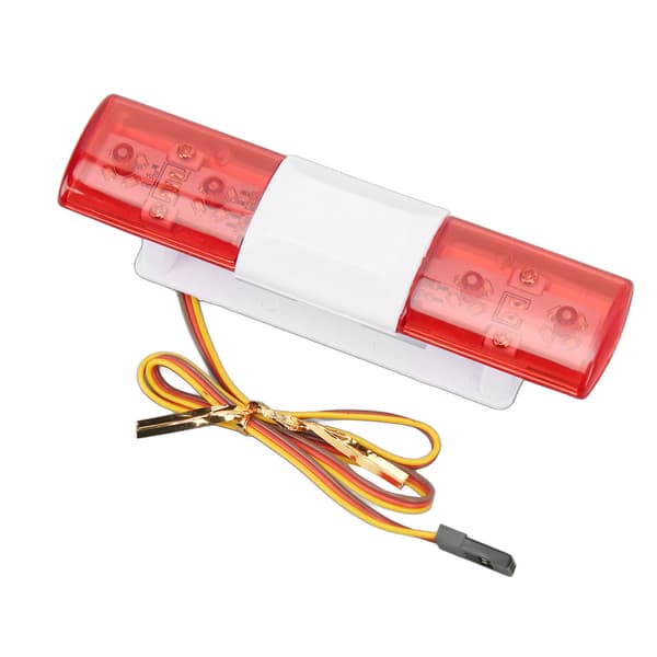 RC Poliisin LED-varoitussvalo 4 tilaa Simulaatiosuunnittelu 1/8 1/10 RC-autoille Punainen