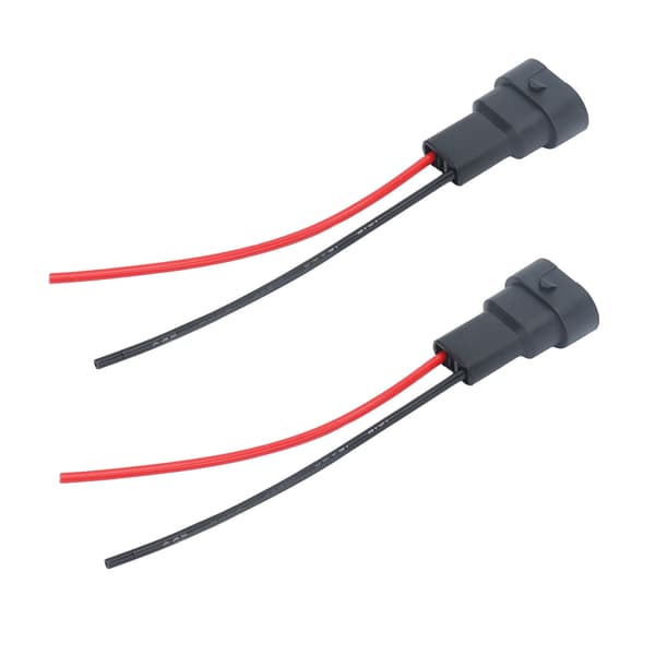 2 st 12V hane kontaktadapter kopparledningar för LED-strålkastare dimljus