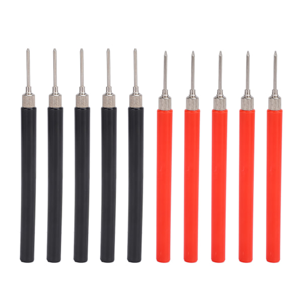Rød Sort Test Probe Pin DIY Skrueforbindelse Universal Multimeter Testledning Nål Kredsløb
