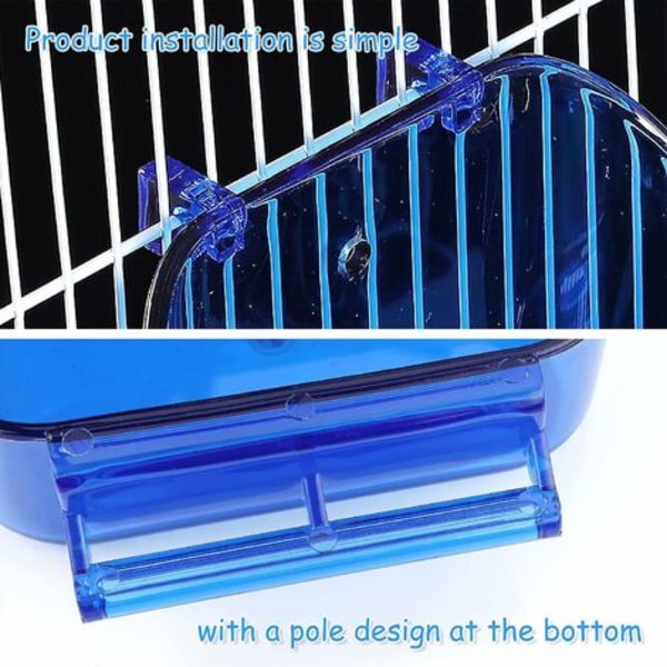 Riippuva lintukylpy, suihkuhäkin puhdistus lintukylpyhäkkiin Bird Bath Box Lintukylpy Papukaija lintulaatikko kylpylaatikko pienille bi-biisille
