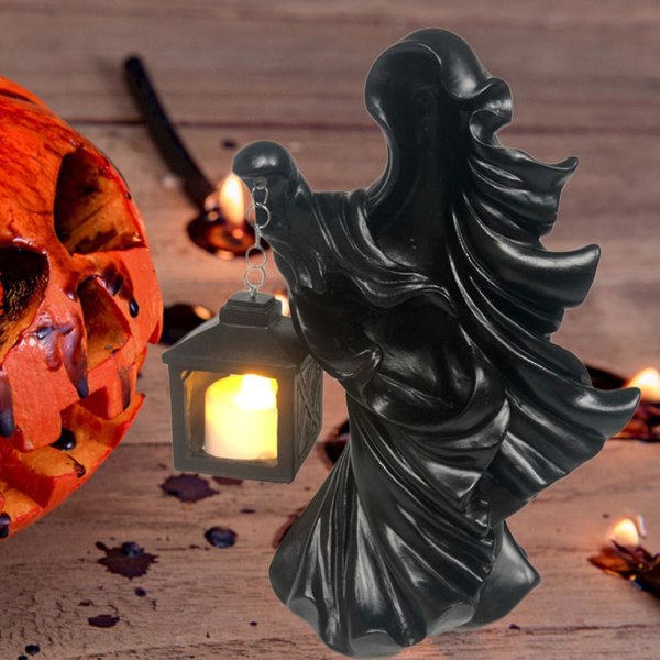 Häxlykta Iögonfallande Attraktiv Bärbar Realistisk Återanvändbar Dekorativ Lättvikt Led Ghost Halloween Festlampa Tillbehör för hem