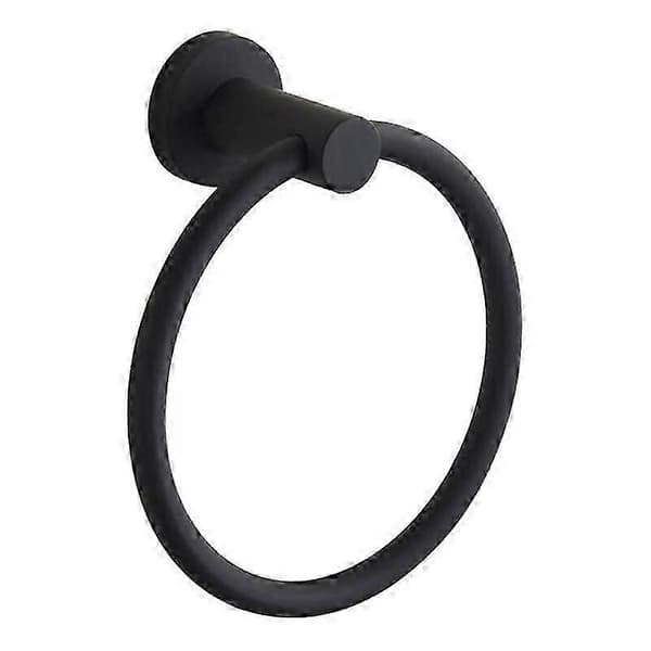 Wall Mounted 304 Stainless Steel Towel Ring for Bathroom, Black