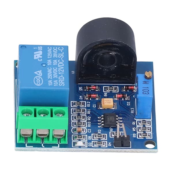 AC Strøm Detektions Sensor Modul 12V Relæ Beskyttelse 5A Overstrømsbeskyttelse Switch Output