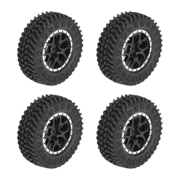 4 stk. 7 mm metalfælg gummiring til AXIAL SCX24 1/24 RC bil opgraderingstilbehør sort