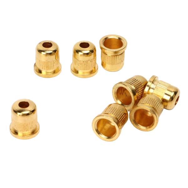 8PCS Gitarrsträngshylsa Legering Kompakt Bas Genom Kroppsspänne för Ersättning Gyllene