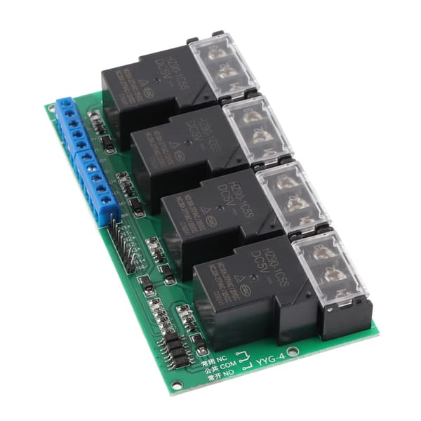 Højtydende firevejs relæmodul kontrolpanel optokobler isolation 30A YYG-4 DC5V